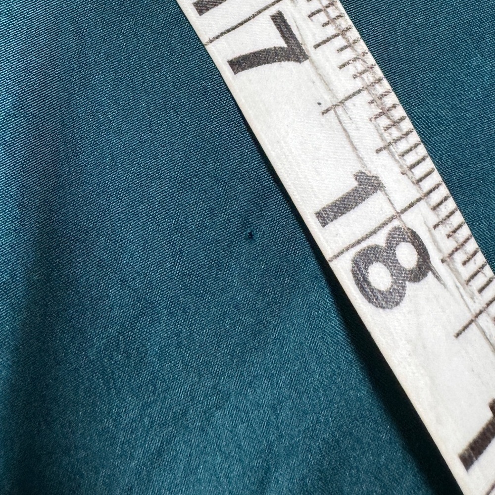 Men’s 100% Silk Nine Twenty East Lightweight Button Front Collared Teal Shirt  L - Picture 6 of 16